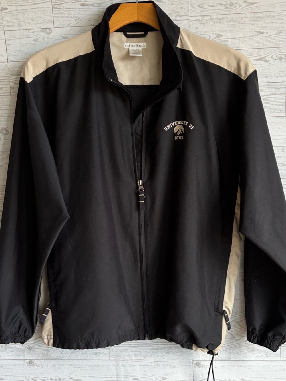 University of Iowa Hawkeyes windbreaker golf rain coat tailgate womens jacket XL
